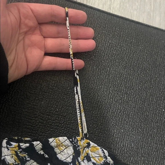 Free People Black Yellow Little of your Love Smocked Floral Jumpsuit size small - Picture 13 of 14